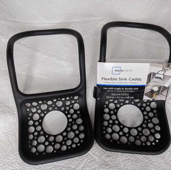 2 Flexible Sink Caddy Black - Picture 2 of 6